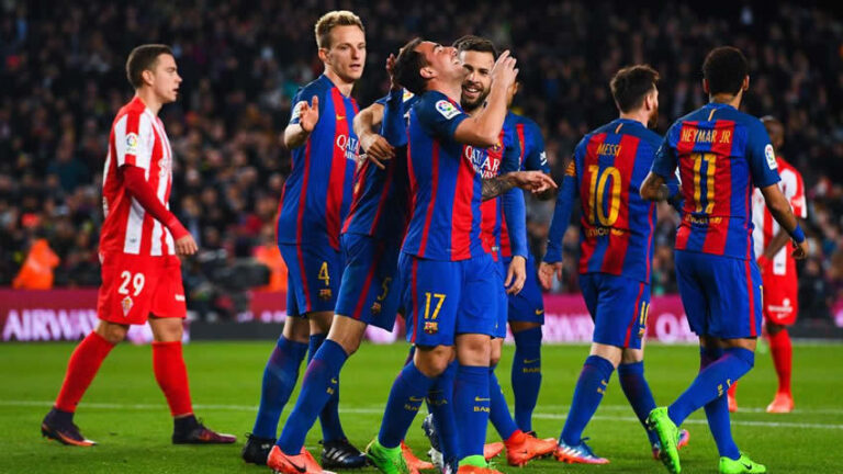 Barcelona goleo 6-1 al Sporting en la Liga